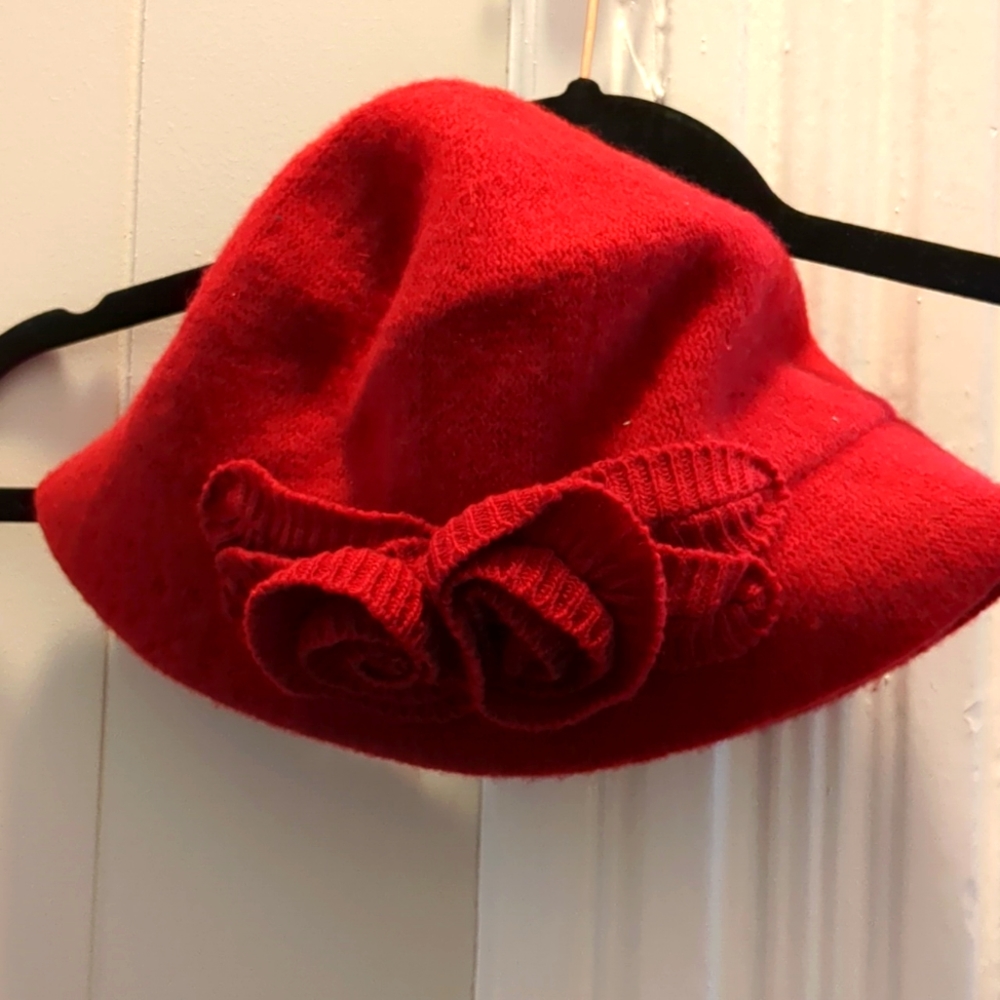 Red wool hat